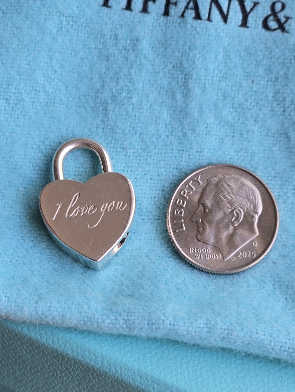 Tiffany & Co I love you Padlock Heart Tag